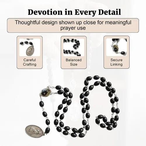 Vista 5 de SANCTUM VERITAS Saint Faustina Kowalska True Relic Chaplet Apostle Divine of Mercy Miraculous Medal Jesus I Trust in You Chaplet Three O' Clock