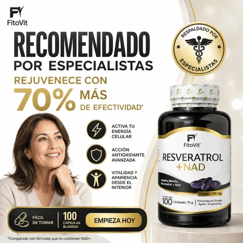 Vista 2 de NAD+ RESVERATROL SOFTGEL X100UND