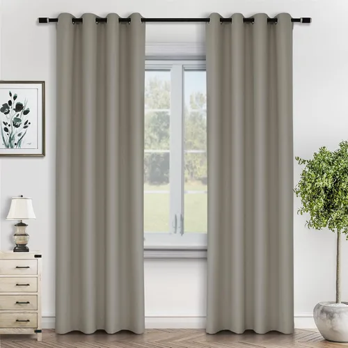 Vista 8 de Macochico Grommet Curtains 63 Inches Length Thermal Insulated Window Treatment Panels Grommet Curtains for Sliding Glass Door, Bedroom, or Patio