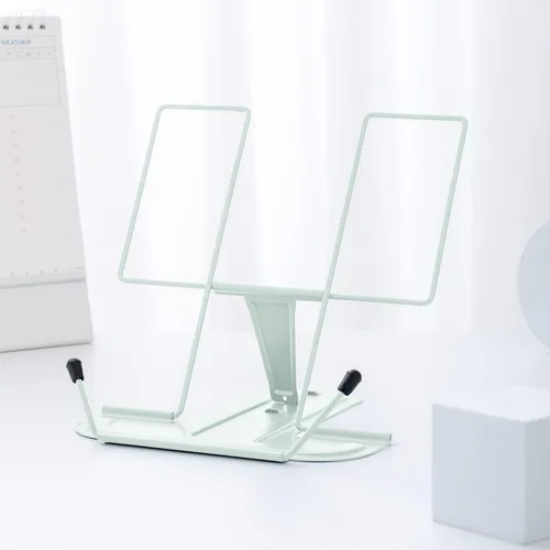 Vista 14 de MSDADA - Soporte de libros de metal para escritorio, soporte ajustable para lectura, soporte portátil para libros de cocina y documentos, soporte