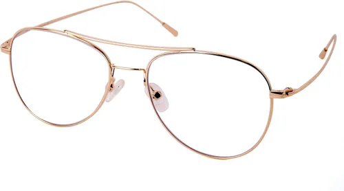 Vista 10 de Blue Light Blocking Glasses – Anti-Fatigue Computer Glasses Prevent Eye Strain Vintage Mettal Gaming Glasses Oro Tor