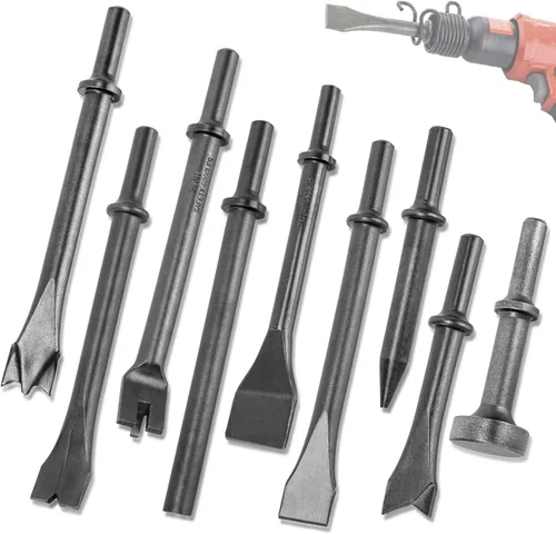 Vista 8 de Juego de brocas de martillo de aire suavizante, kit de herramientas de martillo de aire suavizante de 5 piezas, accesorios de martillo de aire