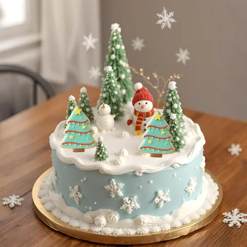 Vista 2 de Molde de silicona para árbol de Navidad, 2 moldes para pastel