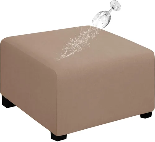 Vista 34 de Easy-Going Funda para Otomán Elástica 100% Doble Impermeable Rectangular Plegable Taburete de Almacenamiento Protector de Muebles Funda Suave