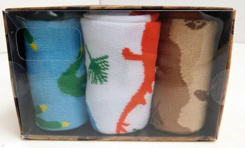Vista 6 de Juego de cajas de tripulación de 3 pares de dinosaurios Fossil, Multi colorido