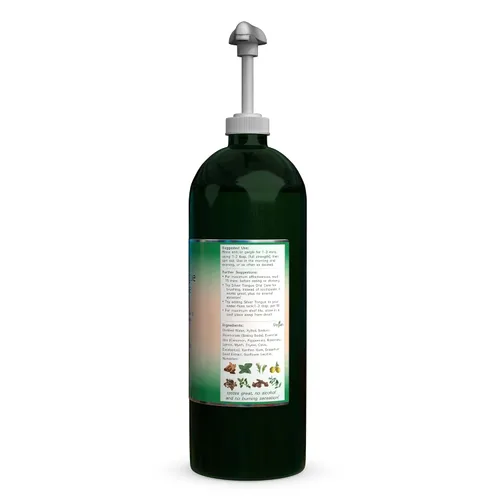 Vista 2 de Silver Tongue Oral Care - Enjuague bucal de plata coloidal natural, 32 onzas con bomba