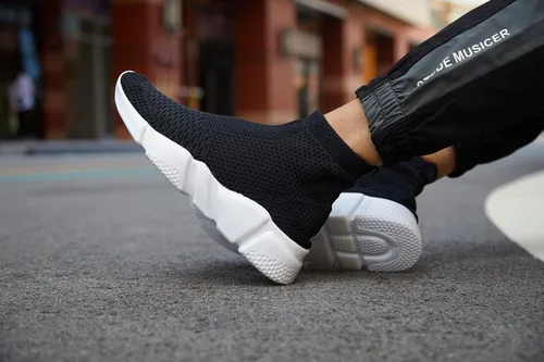 Vista 6 de Casbeam Zapatos para correr para mujeres Zapatillas sin cordones para tenis y caminar Zapatillas ligeras transpirables cómodas para trabajo gimnasio