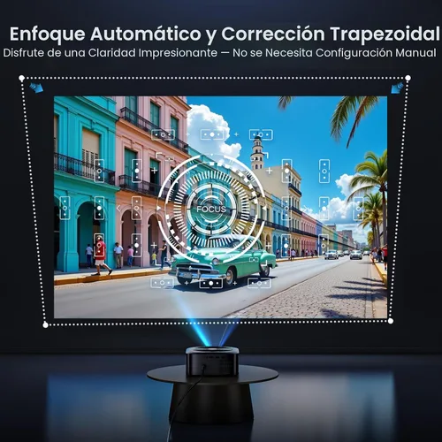 Vista 6 de Proyector HAPPRUN 1500 ANSI con licencia oficial de Google TV para Negro