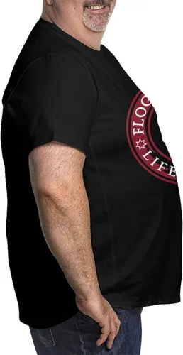 Vista 5 de Mens Large Size T Shirt Basic Camping Short Sleeve Full Season Tee