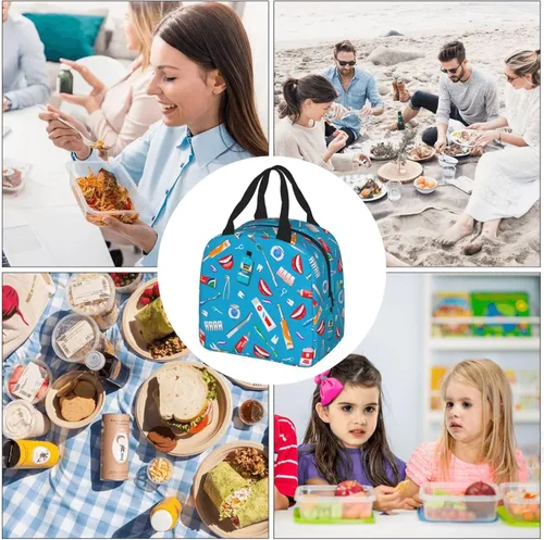 Vista 7 de Lonchera para dentistas, higienista dental, bolsa de almuerzo linda, bolsa de almuerzo aislada, para mujeres, hombres, trabajo, campamento, viajes