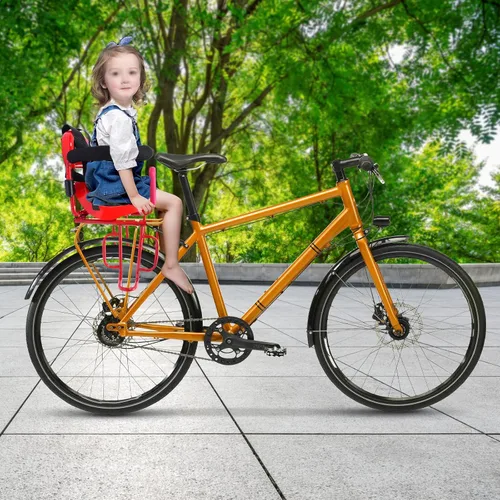 Vista 7 de Asiento trasero de bicicleta para niños, 14.17 x 20.48 pulgadas, portátil, montado en la parte trasera, asiento de bicicleta para niños, bicicleta