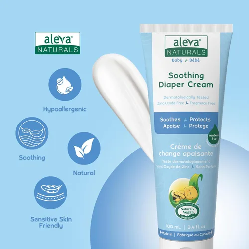 Vista 3 de Aleva Naturals Crema calmante para pañales, 3.4 fl oz 37937 Blanco