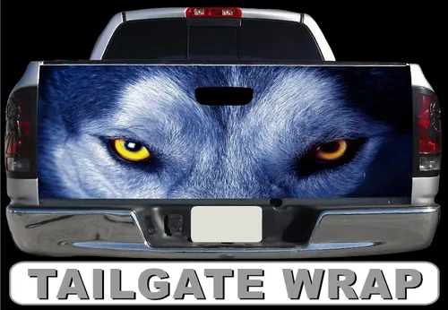 Vista 5 de GRAPHIX EXPRESS Calcomanía para puerta trasera de camioneta (T299 Wolf) para puerta trasera, calcomanías para camionetas, calcomanías gráficas