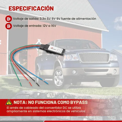 Vista 2 de RED WOLF Regulador de voltaje DC 12V a 3.3V 5V 6V 9V convertidor reductor adaptador de voltaje de fuente de alimentación, salida 2A corriente máxima