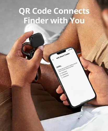 Vista 8 de eufy Security de Anker SmartTrack Link (negro, paquete de 1), no compatible con Android, funciona con Apple Find My (solo iOS), buscador de llaves