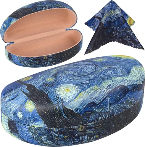 Vista 6 de Funda rígida de gran tamaño para lentes de sol, soporte protector para lentes de lectura extra grandes