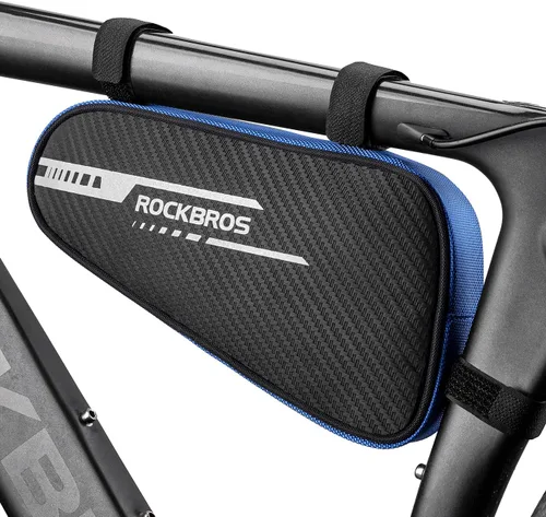 Vista 7 de ROCKBROS Bolsa de bicicleta Bolsa de marco de bicicleta Bolsa de almacenamiento triangular para bicicleta Bolsa de accesorios de bicicleta Paquete