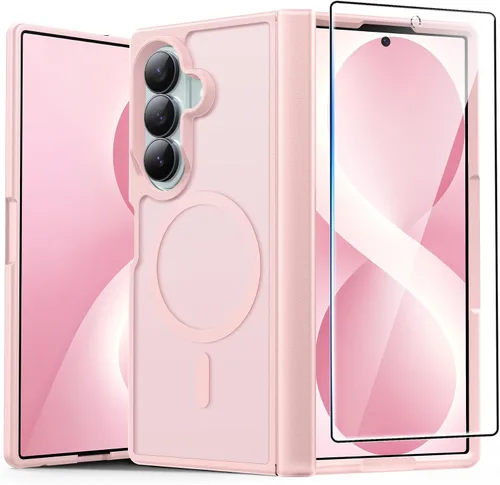 Vista 59 de FNTCASE - Funda para iPhone 16 Pro: magnética, mate, translúcida, de grado militar, protectora contra caídas, resistente, fina, duradera y a prueba