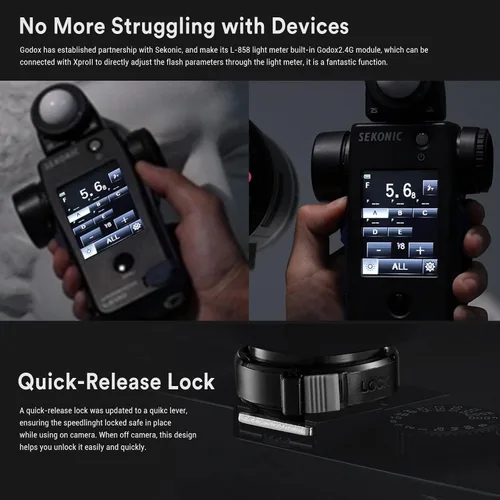 Vista 10 de Godox XProII-S - Disparador de flash inalámbrico para cámaras Sony, transmisor de flash inalámbrico TTL 2.4G HSS 1/8000S, función de transformación