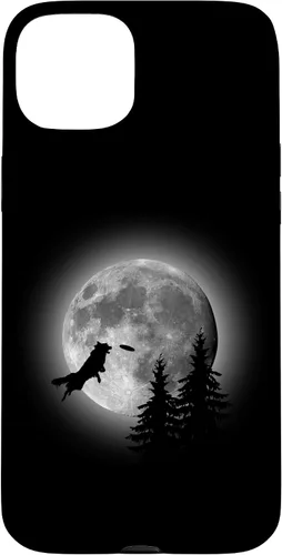 Vista 9 de Border Collie Catching Frisbee Moon Case for iPhone 16