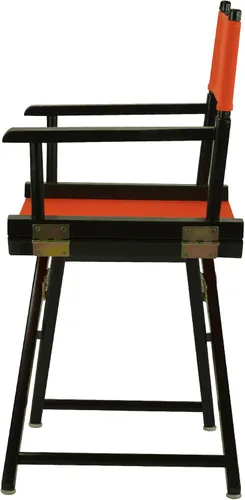 Vista 4 de Casual Home - Silla de director de 18.0 in, marco negro con lienzo naranja