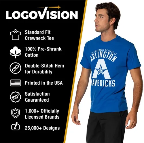 Vista 245 de LOGOVISION Official Collegiate One Color Distressed Logo Short Sleeve for Men & Women T Shirt Collection 3