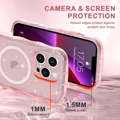 Vista 149 de Pepmune Funda magnética para iPhone 17 Pro Max, color rosa