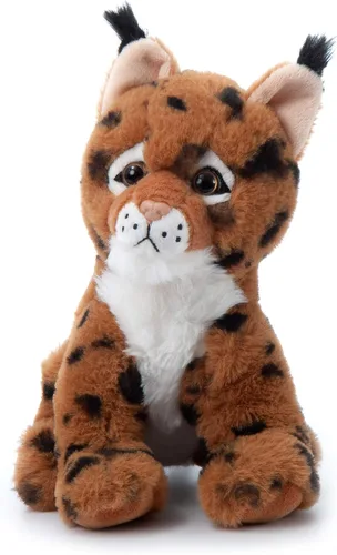 Vista 2 de The Petting Zoo Peluche Bobcat, regalos para niños, animales salvajes del zoológico Onez, juguete de peluche Bobcat de 9 pulgadas