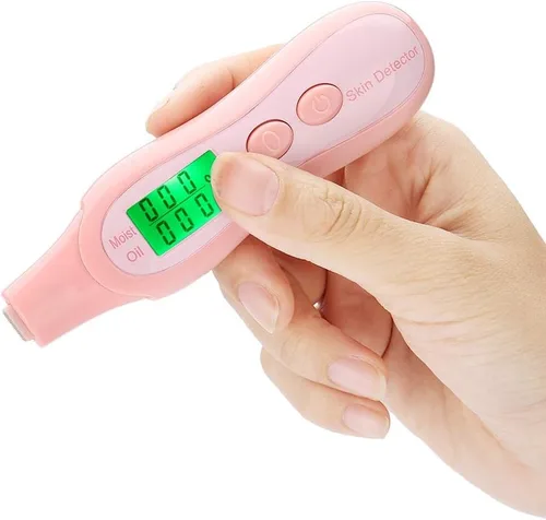 Vista 7 de Sonew Lápiz digital de prueba de piel con pantalla LCD, analizador de precisión/aceite para el cuidado de la piel para viajes, hogar, salón de Rosa