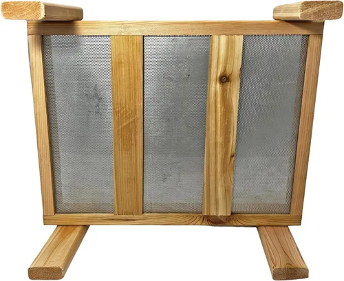 Vista 9 de DutchCrafters Bandeja grande de madera de cedro con plataforma abierta para pájaros, alimentador de semillas de pájaros de madera para pájaros