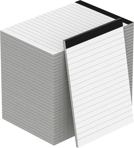 Vista 8 de 6 piezas de recambios para bloc de notas de 3 x 5 pulgadas, mini cuaderno de notas en blanco con 30 hojas cada bloc, papel rayado de reglas