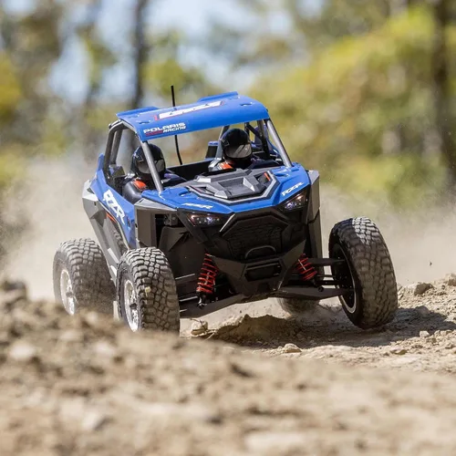 Vista 5 de Losi Camión RC 1/10 RZR Rey 4 ruedas Tracción sin escobillas Batería lista para funcionar y cargador no incluidos Polaris LOS03029T1 Camiones
