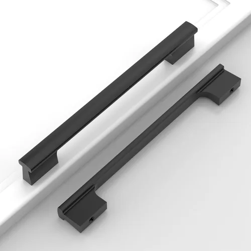 Vista 40 de Paquete de 12 manijas de níquel satinado cepillado de 5 pulgadas (5.039 in) para gabinetes de cocina, tiradores de cajones de cocina, accesorios