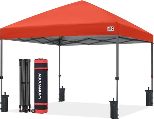 Vista 27 de ABCCANOPY Toldo desplegable – Tienda de campaña portátil para patio al aire libre resistente para patio trasero y terraza con 4 bolsas de arena Beige