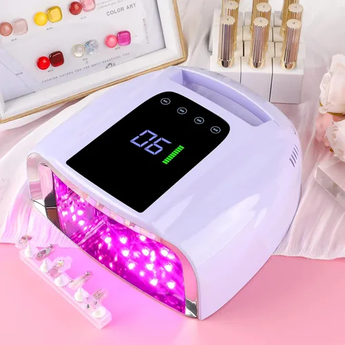 Vista 8 de ANGNYA - Luces U V para uñas, lámpara LED de uñas para esmalte de gel, secadora de uñas