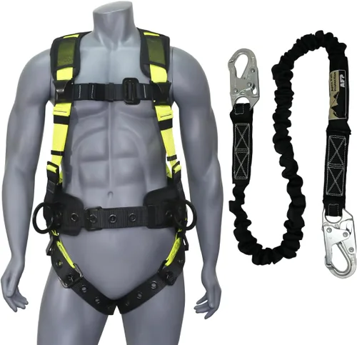Vista 15 de Kit de arnés de protección contra caídas cómodo AFP Demon – Arnés de seguridad de cuerpo completo OSHA/ANSI PPE para trabajo de construcción