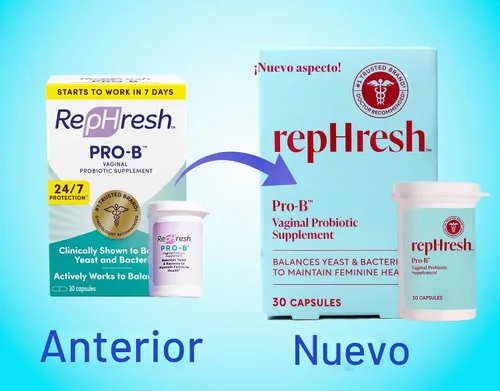 Vista 3 de RepHresh Suplemento probiótico vaginal Pro-B, 30 cápsulas, paquete de 2