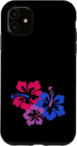 Vista 8 de Bisexual Bi Pride Sutil Hibiscus Flower Hawaii LGBT LGBTQ Funda para iPhone 16