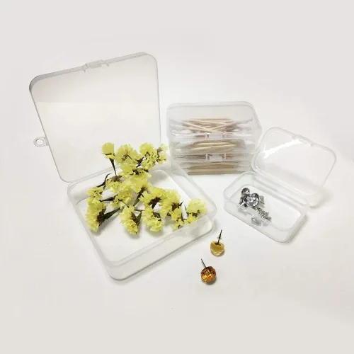 Vista 5 de 18 unidades (3 tamaños), caja rectangular de plástico transparente con tapa para artículos, píldoras, hierbas, productos para bebés, cuentas, joyas