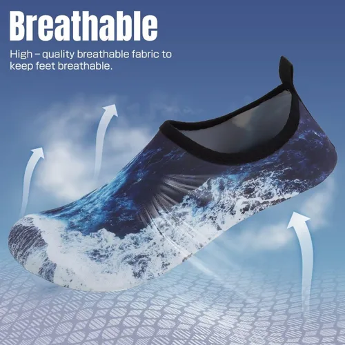 Vista 3 de YALOX - Zapatos acuáticos, de secado rápido, sensación de pies descalzos, para mujer y hombre calcetines acuáticos para exterior, playa, natación