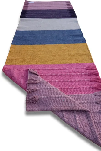 Vista 30 de Jaipur Art & Rugs - Alfombra de yoga de algodón, respetuosa con el medio ambiente, tejida a mano, gruesa (0.945 x 2.835 x 0.197 in)