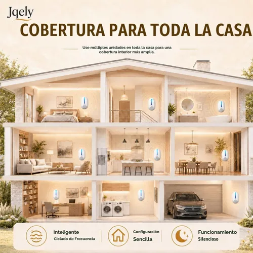 Vista 6 de Repelente ultrasónico de plagas para interiores, trampas para ratones Blanco