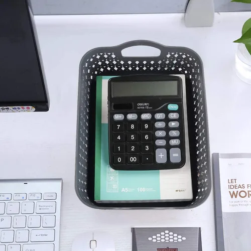 Vista 7 de Morcte Cesta de almacenamiento pequeña, cesta organizadora de malla de plástico (gris, juego de 6) Multi-Purpose, Nestable, Easy Carry, Storage