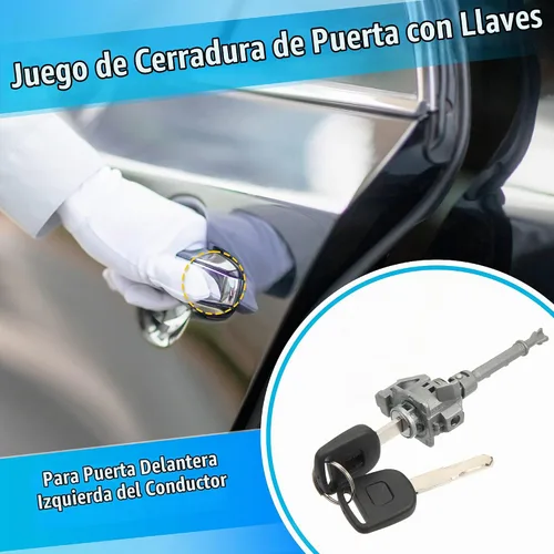 Vista 3 de X AUTOHAUX 1 Juego de cilindros de cerradura de puerta del lado del conductor con 2 llaves para Honda CRV 2012-2016 72185-T0A-A01