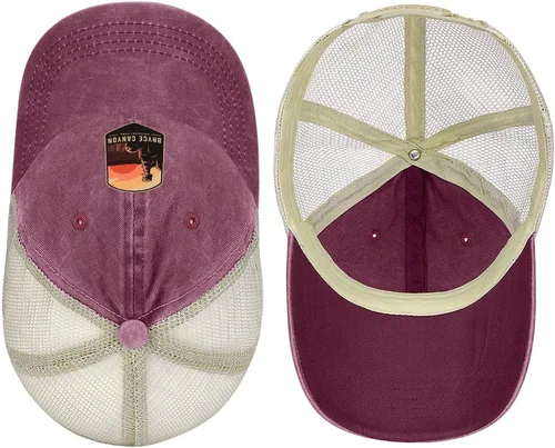 Vista 4 de Gorras de malla para senderismo, gorras de malla para hombre, gorras de béisbol Bryce Canyon National Park Caps