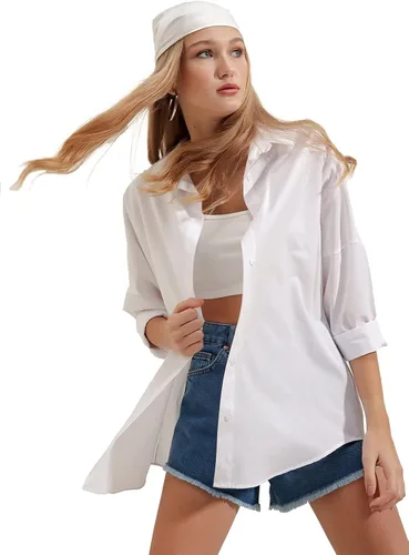 Vista 6 de Blusas elegantes para mujer camisas casuales de manga larga con botones