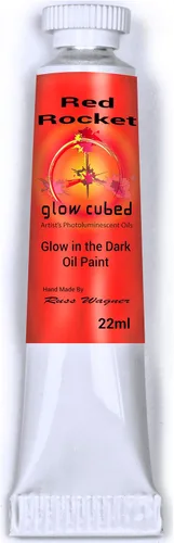 Vista 45 de Pintura al óleo profesional que brilla en la oscuridad Artista Pintura al óleo luminiscente fosforescente autoluminosa Glow Cubed