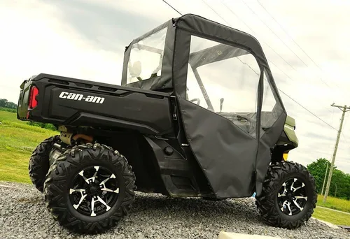 Vista 2 de Seizmik Kit de puertas completas suaves UTV compatible con modelos Can Am Defender (2016-2023), con ventanas con cremallera, accesorios lado a lado