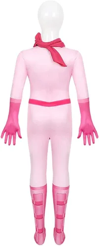 Vista 3 de LMPN Disfraz de princesa melocotón para niñas, disfraz de princesa melocotón, traje rosa, trajes de Halloween