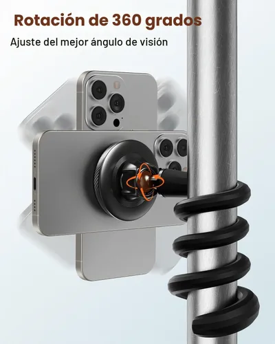 Vista 7 de A2C Soporte de teléfono flexible de cuello de cisne para iPhone Magsafe, soporte magnético para teléfono de gimnasio de brazo largo para cinta